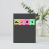 Funny Science Genius Periodic Table of Elements Briefkaart (Staand voorkant)