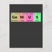 Funny Science Genius Periodic Table of Elements Briefkaart (Voorkant)