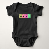 Funny Science Genius Periodic Table of Elements Romper (Voorkant)