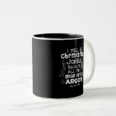 Funny Science ik vertel slechte chemie-spellen omd Tweekleurige Koffiemok (Voorkant rechts)