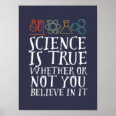Funny Science is waar geek en nerd Scientist Poster (Voorkant)