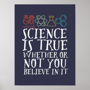 Funny Science is waar geek en nerd Scientist Poster