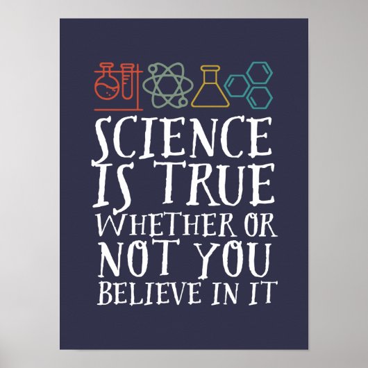 Funny Science is waar geek en nerd Scientist Poster (Voorkant)