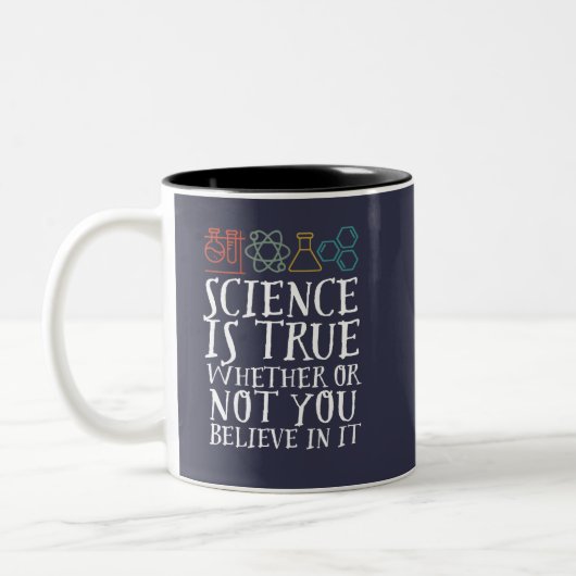 Funny Science is waar geek en nerd Scientist Tweekleurige Koffiemok (Links)
