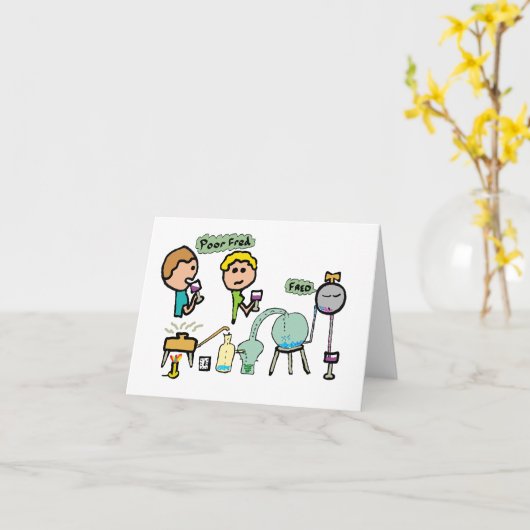 Funny Science Kaart (Gele Bloem)