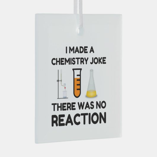 Funny Science lover-scheikundegrap Glas Ornament (Voorkant Rechts)