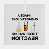 Funny Science lover-scheikundegrap Glas Ornament (Achterkant)