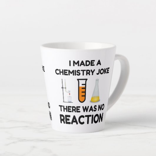 Funny Science lover-scheikundegrap Latte Mok (Rechterhoek)