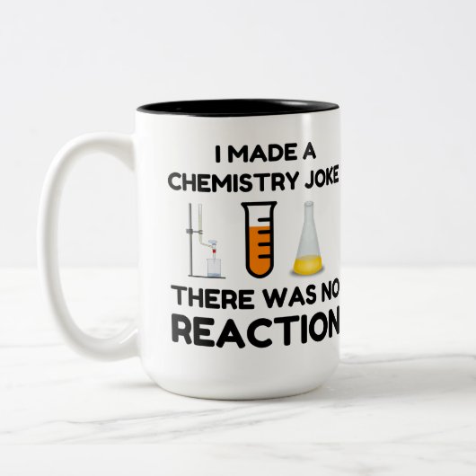 Funny Science lover-scheikundegrap Tweekleurige Koffiemok (Links)