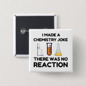Funny Science lover-scheikundegrap Vierkante Button 5,1 Cm (Voorkant /achterkant)