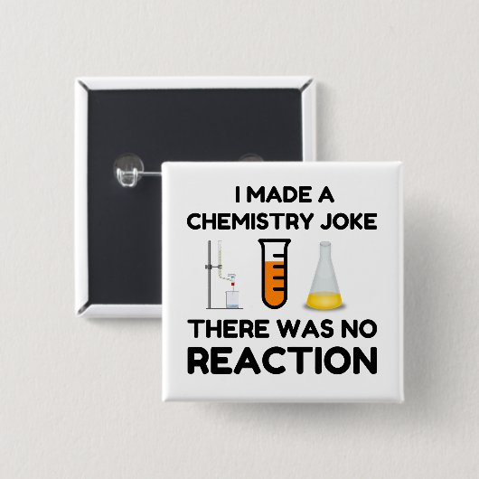 Funny Science lover-scheikundegrap Vierkante Button 5,1 Cm (Voorkant /achterkant)