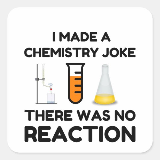 Funny Science lover-scheikundegrap Vierkante Sticker (Voorkant)