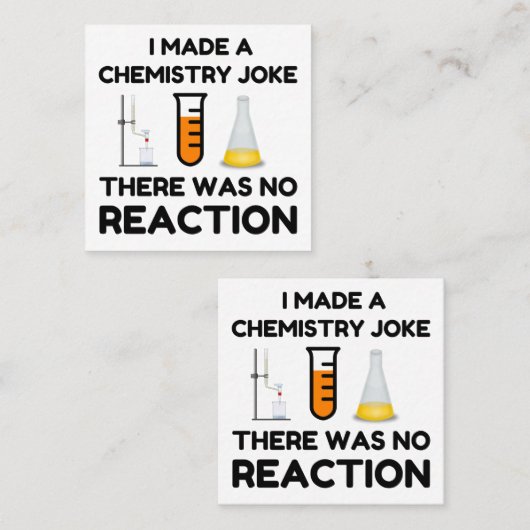 Funny Science lover-scheikundegrap Vierkante Visitekaartje (Voorkant / Achterkant)