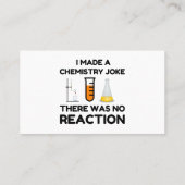 Funny Science lover-scheikundegrap Visitekaartje (Achterkant)