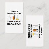 Funny Science lover-scheikundegrap Visitekaartje (Voorkant / Achterkant)