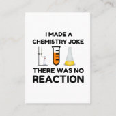 Funny Science lover-scheikundegrap Visitekaartje (Voorkant)