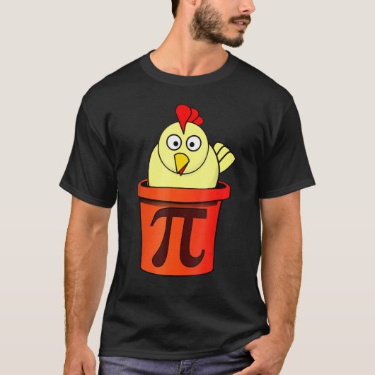 Funny Science Mathematics Chicken Pot Pi Day March T-shirt (Voorkant)