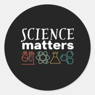 Funny Science Matters Geek en Nerd Scientist Ronde Sticker