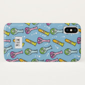 Funny Science Pattern aangepaste monogram telefoon Case-Mate iPhone Case (Achterkant (horizontaal))