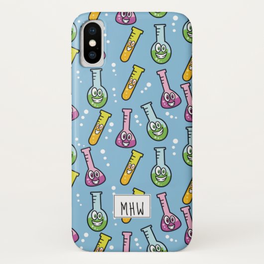 Funny Science Pattern aangepaste monogram telefoon Case-Mate iPhone Case (Achterkant)