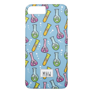 Funny Science Pattern aangepaste monogram telefoon iPhone 8/7 Plus Hoesje