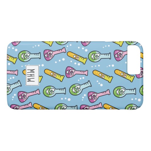 Funny Science Pattern aangepaste monogram telefoon Case-Mate iPhone Case (Achterkant (Horizontaal))