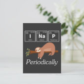 Funny Science Pun Chemistry Sloth Nap Lover Briefkaart (Staand voorkant)