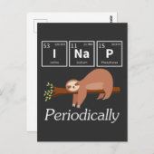 Funny Science Pun Chemistry Sloth Nap Lover Briefkaart (Voorkant / Achterkant)