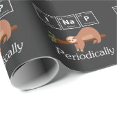 Funny Science Pun Chemistry Sloth Nap Lover Cadeaupapier (Rol Hoek)