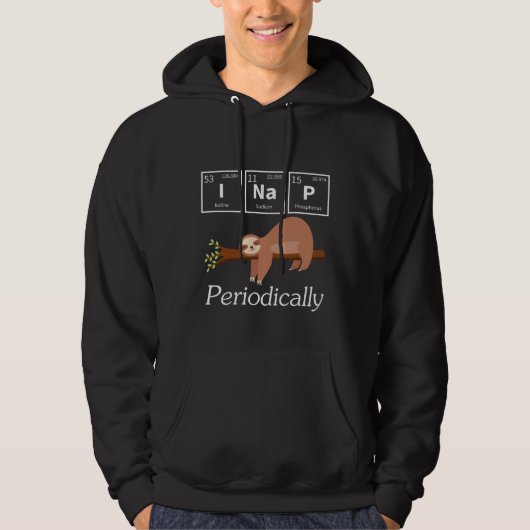 Funny Science Pun Chemistry Sloth Nap Lover Hoodie (Voorkant)
