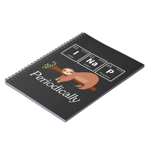 Funny Science Pun Chemistry Sloth Nap Lover Notitieboek (Linkerzijde)