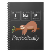 Funny Science Pun Chemistry Sloth Nap Lover Notitieboek (Voorkant)
