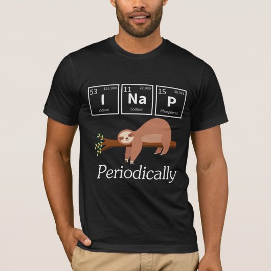 Funny Science Pun Chemistry Sloth Nap Lover T-shirt (Voorkant)