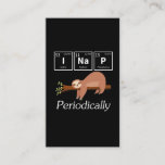 Funny Science Pun Chemistry Sloth Nap Lover Visitekaartje<br><div class="desc">Funny Science Pun Chemistry Sloth Nap Lover. Hilarious Scientist and Chemist Gift.</div>