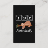 Funny Science Pun Chemistry Sloth Nap Lover Visitekaartje (Voorkant)