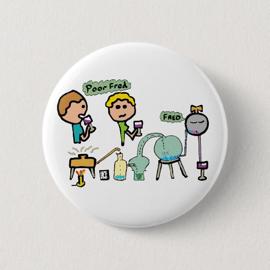 Funny Science Ronde Button 5,7 Cm (Voorkant)