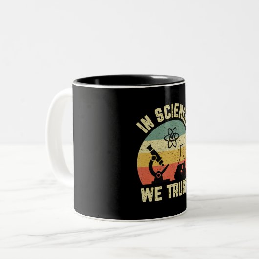 Funny Science Shirt Physics Biology Gift in Scienc Tweekleurige Koffiemok (Voorkant links)