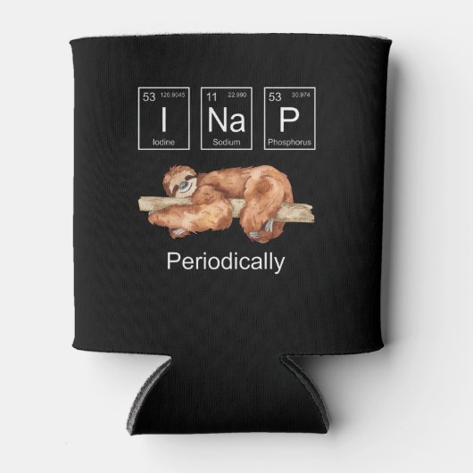 Funny Science Sloth Blikjeskoeler (Voorkant)