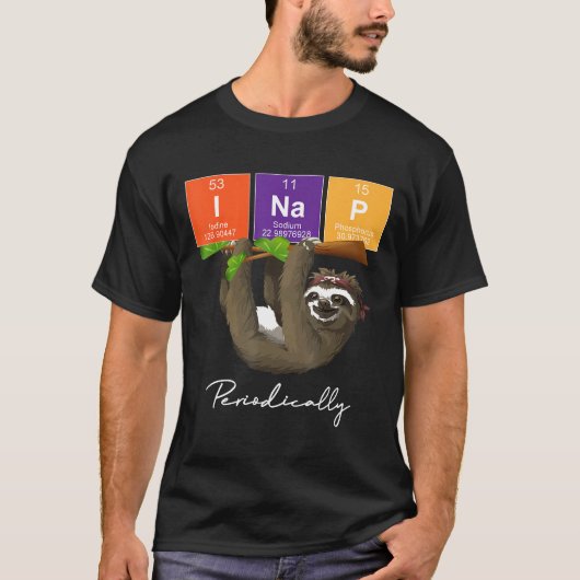 Funny Science Sloth Shirt I Nap Periodical Sloth (Voorkant)