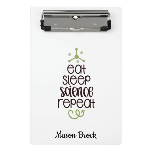 Funny Science-studentenschool, gepersonaliseerd ca Mini Klembord (Voorkant)