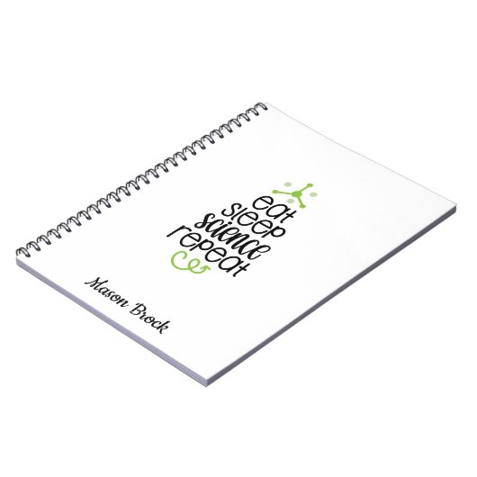 Funny Science-studentenschool, gepersonaliseerd ca Notitieboek (Linkerzijde)