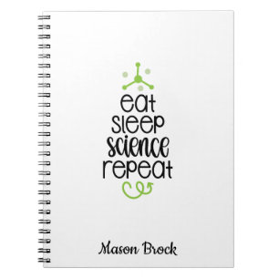 Funny Science-studentenschool, gepersonaliseerd ca Notitieboek