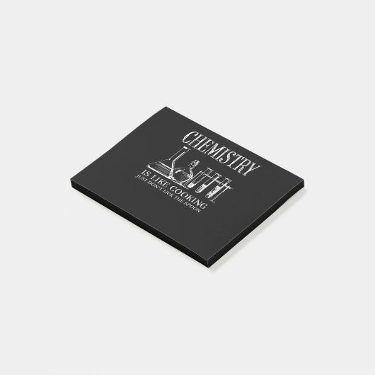 Funny Science Students Chemistry Is Like Cooking Post-it® Notes (Schuin)