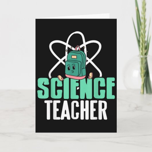 Funny Science Teacher Backpack School Humor  Kaart (Voorkant)