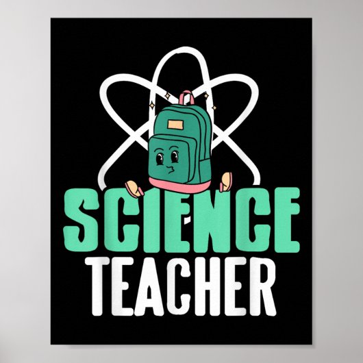 Funny Science Teacher Backpack School Humor Poster (Voorkant)