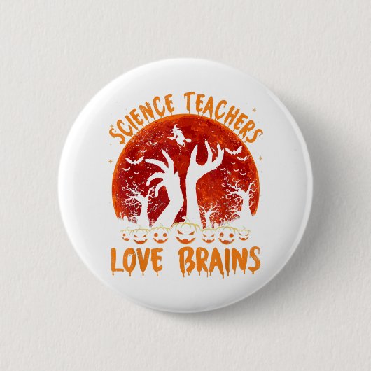 Funny Science Teachers houden van breinen Ronde Button 5,7 Cm (Voorkant)