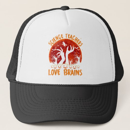 Funny Science Teachers houden van breinen Trucker Pet (Voorkant)