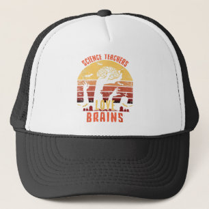 Funny Science Teachers Love Brains Halloween Trucker Pet
