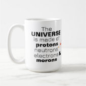 Funny Science Universe Protons Neutrons Electrons  Koffiemok (Links)