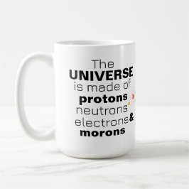 Funny Science Universe Protons Neutrons Electrons  Koffiemok